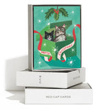 cats in a box Christmas card Merry Christmas