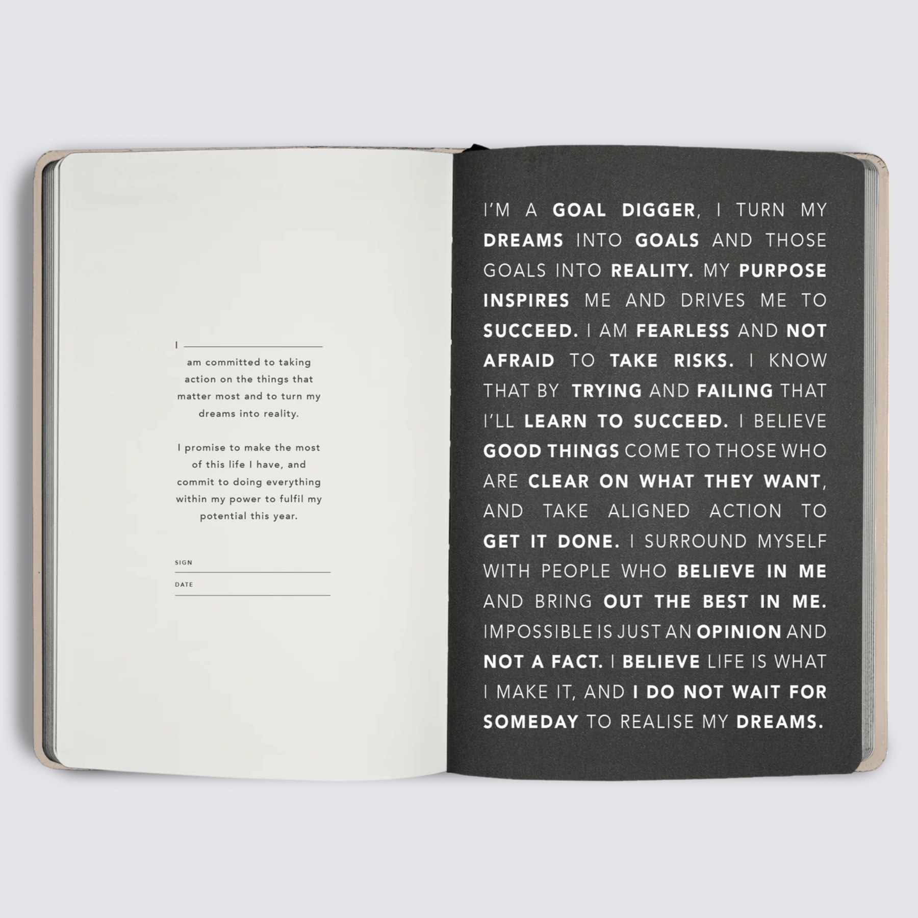2024 Daily Goal Digger Planner - B5 / Black