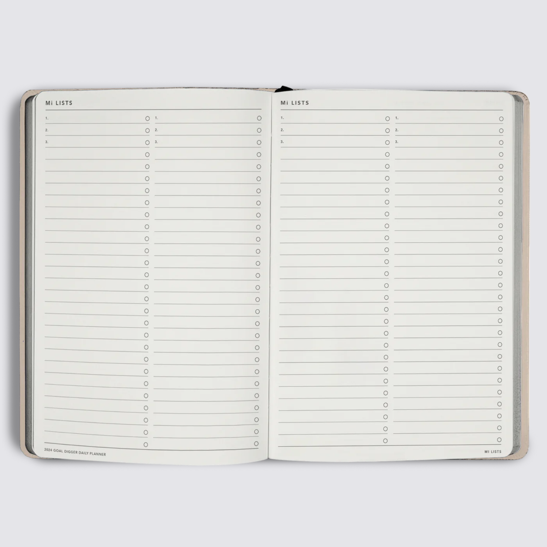 2024 Daily Goal Digger Planner - B5 / Black