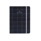 Black Plaid Refillable Mossery Notebook  - Dot Grid