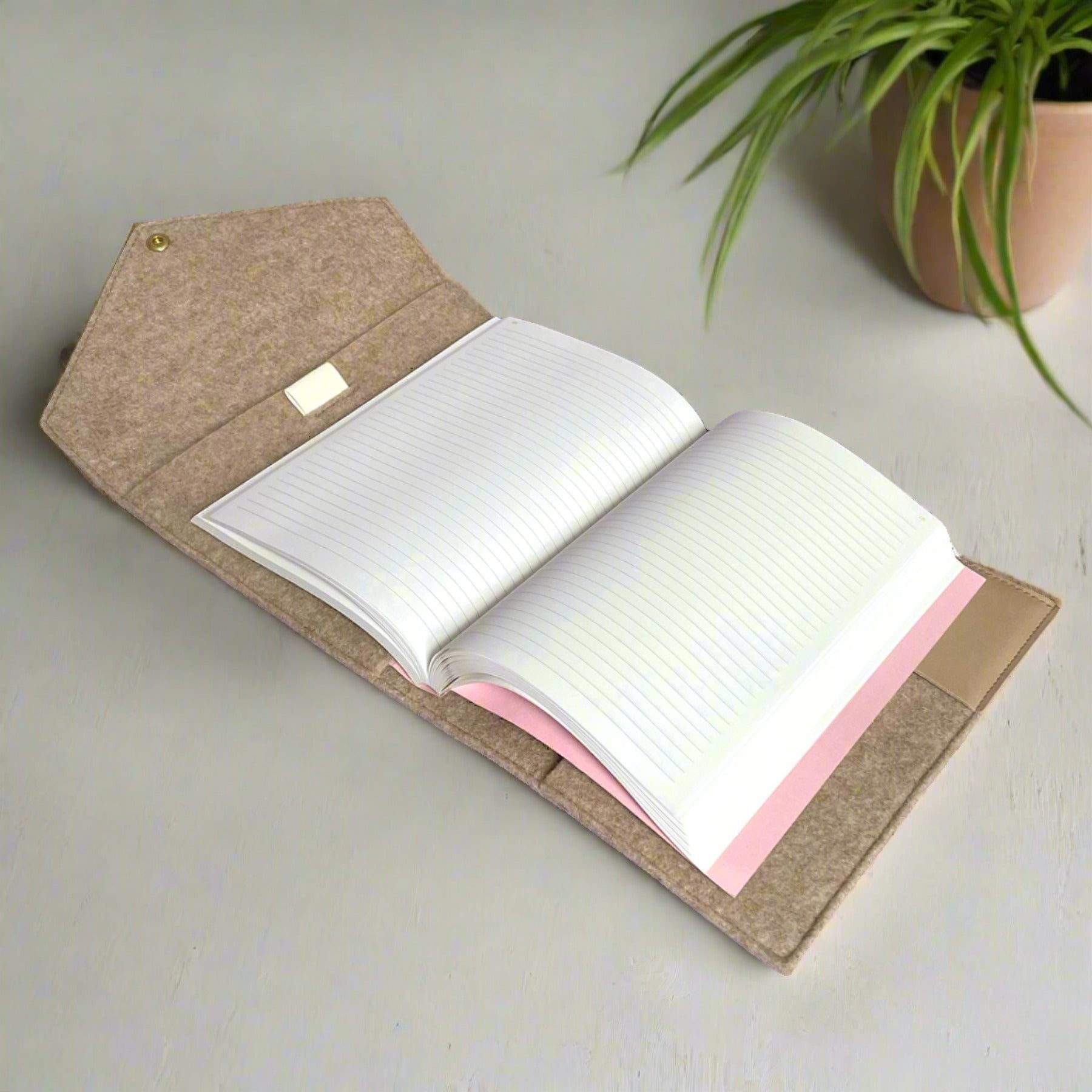 Woolen Notebook Case - Nougat