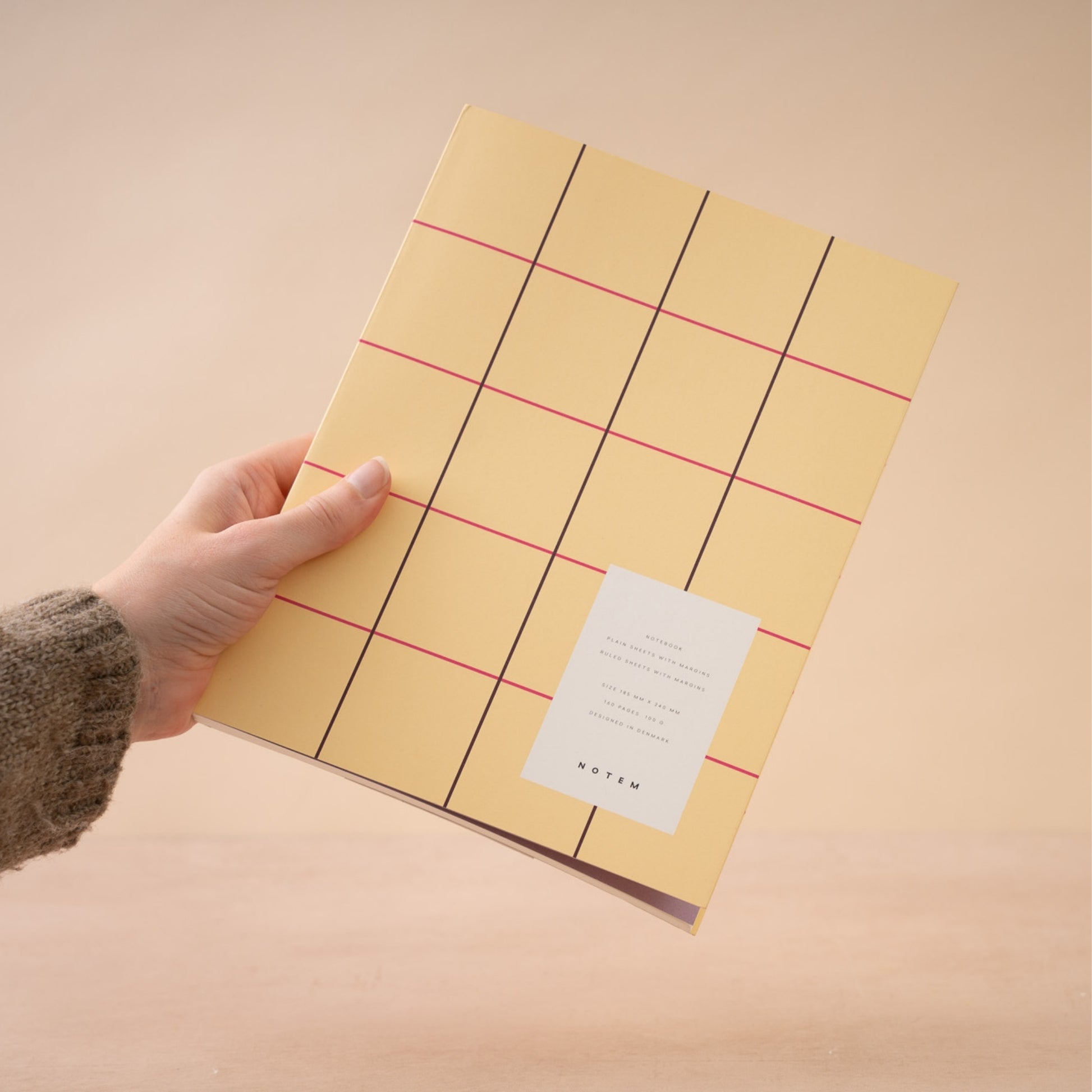 Uma Ruled Notebook - Large / Yellow Check