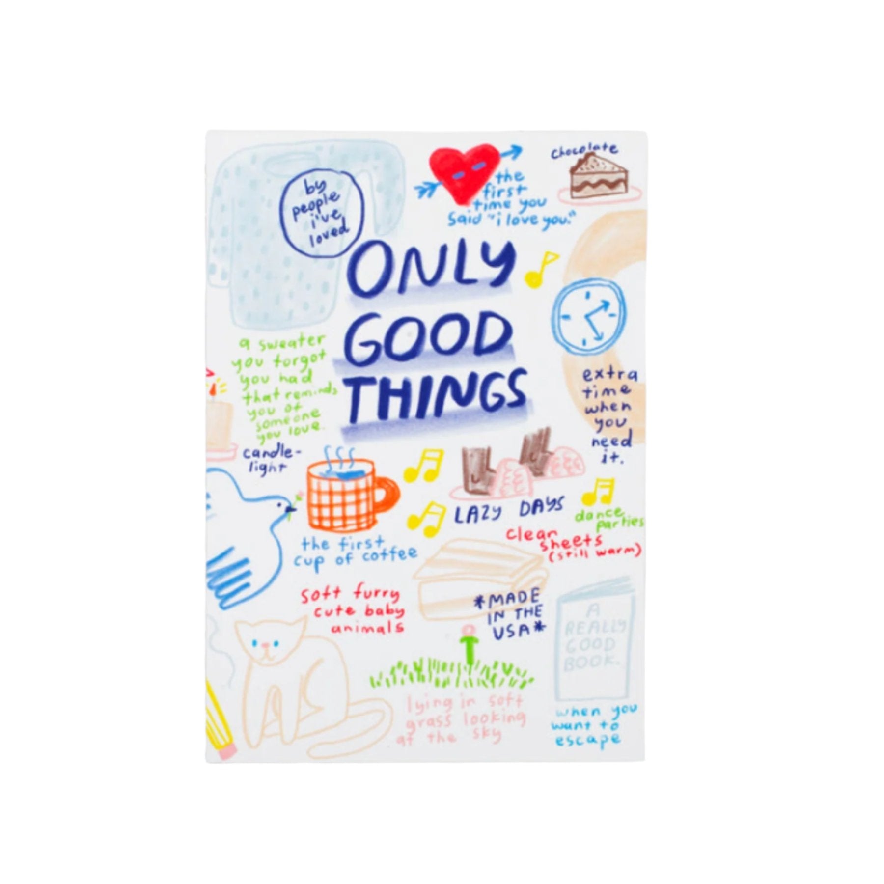 notebook with positive reminders