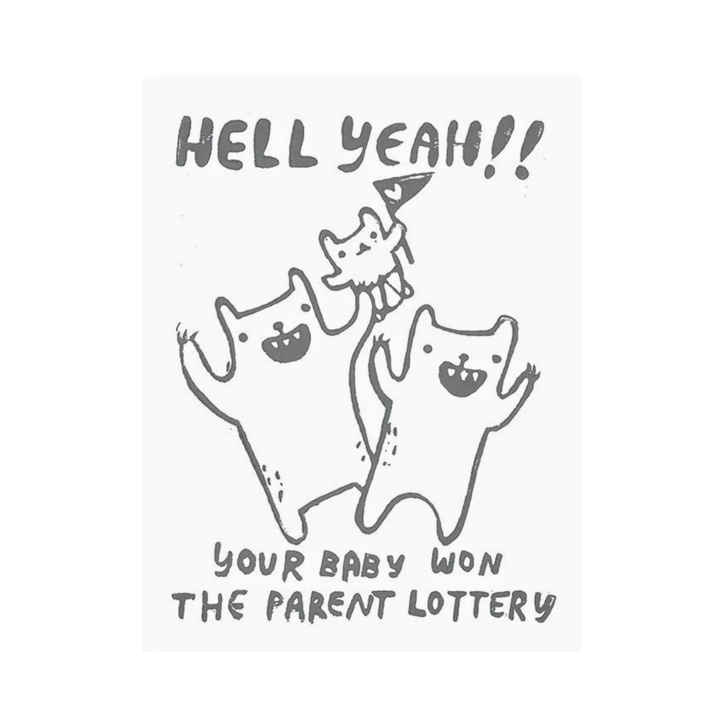 New baby card parent lottery