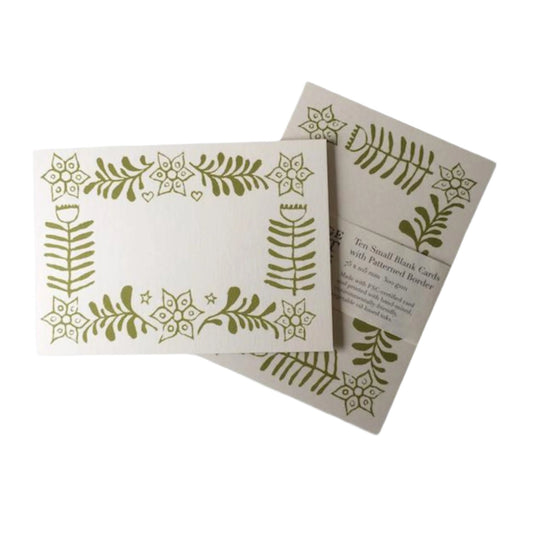 Patterned Placecards - Set of 10 / Bawden Green