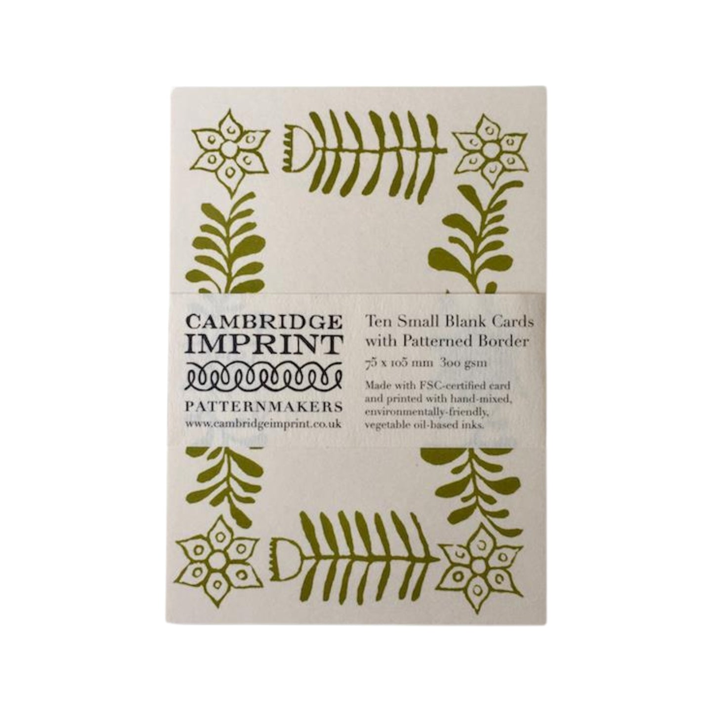 green folk art design placecards