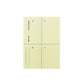 A buttermilk yellow pocket-sized planner with days of the week on each page, including a removable pocket as a page marker and a smooth cover.