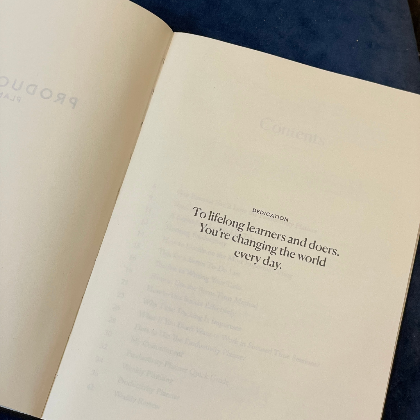 Daily productivity journal