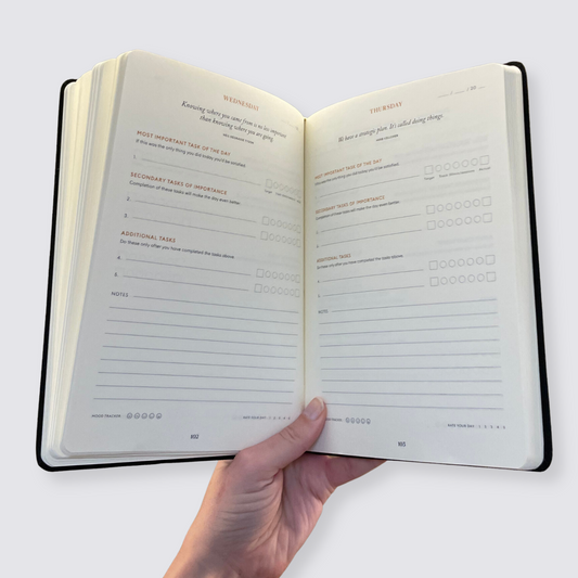 Daily Productivity Planner - Black