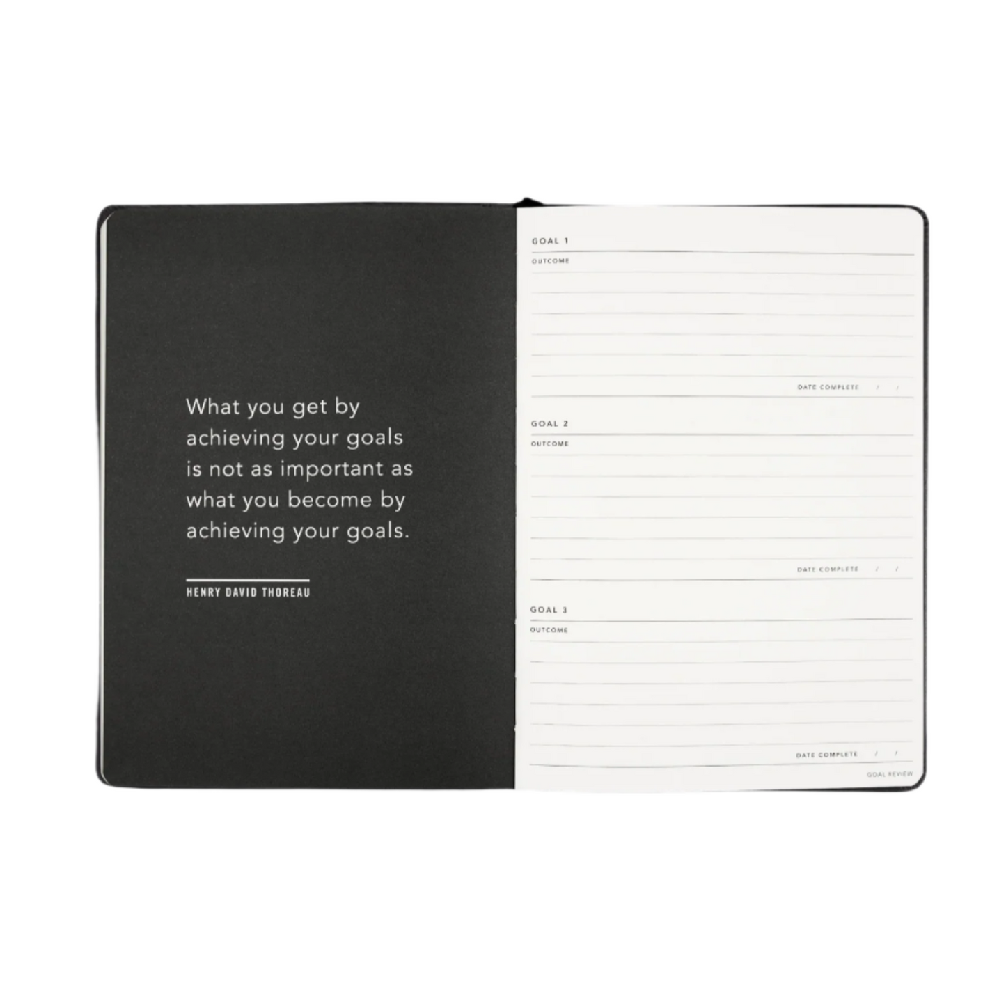 planning goals journal in sand