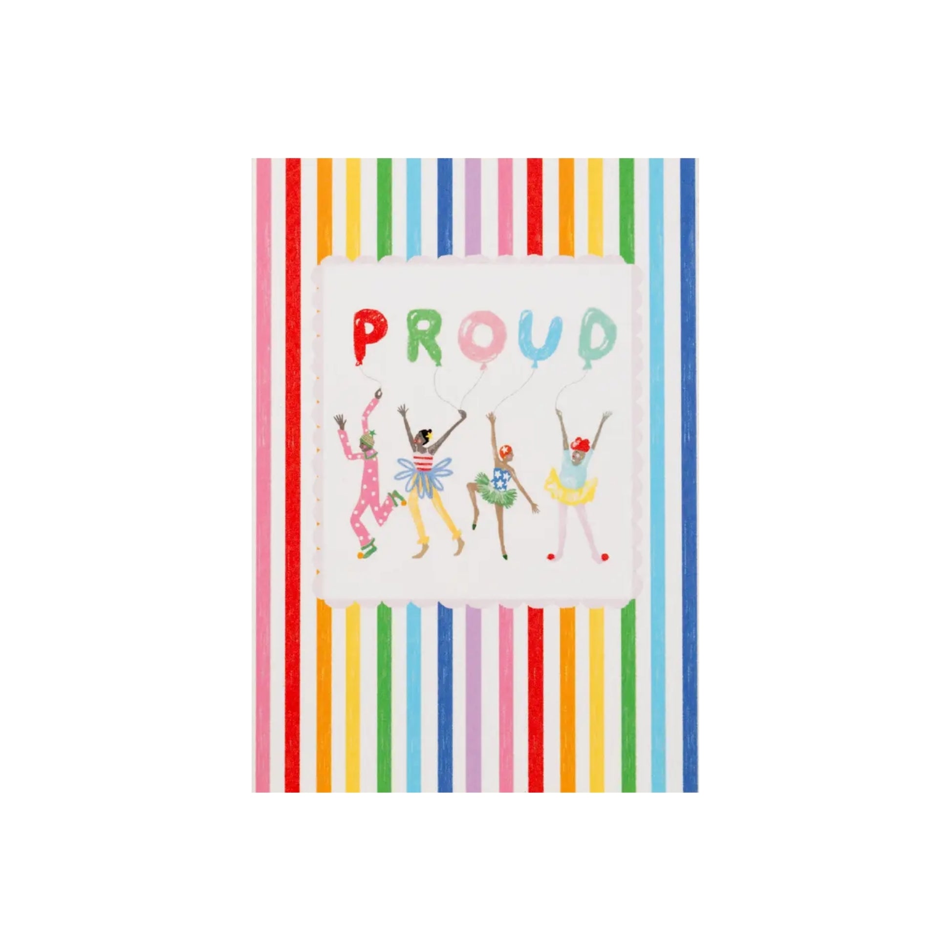 Rainbow Candy Stripe Proud Card
