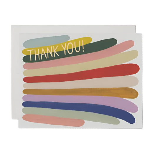 Rainbow Stripes Thanks Card