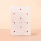 Red Valentine Motif Cotton White Card