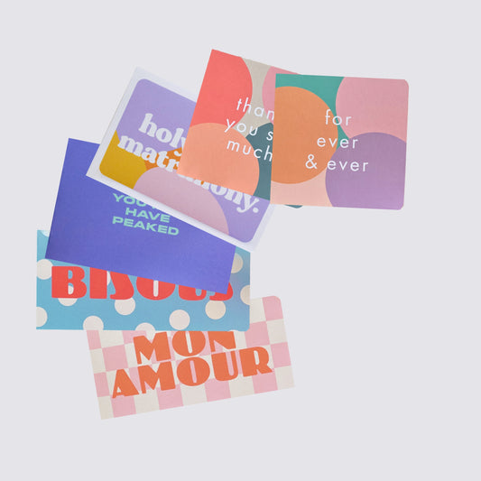 Mixed Retro Card Bundle - Set of Six