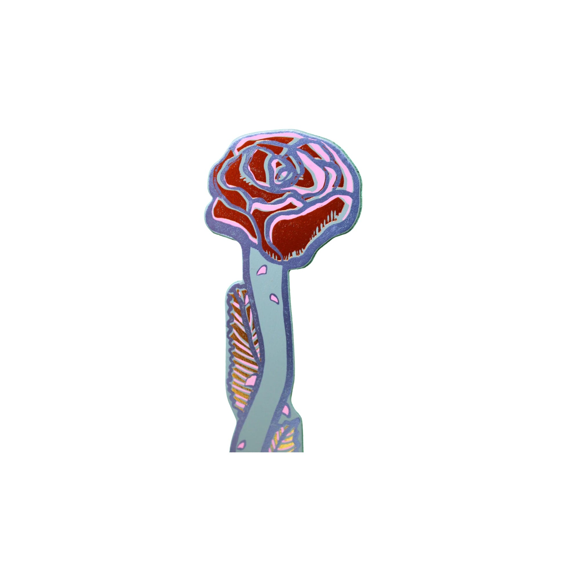 Rose Bookmark - Heritage Blue