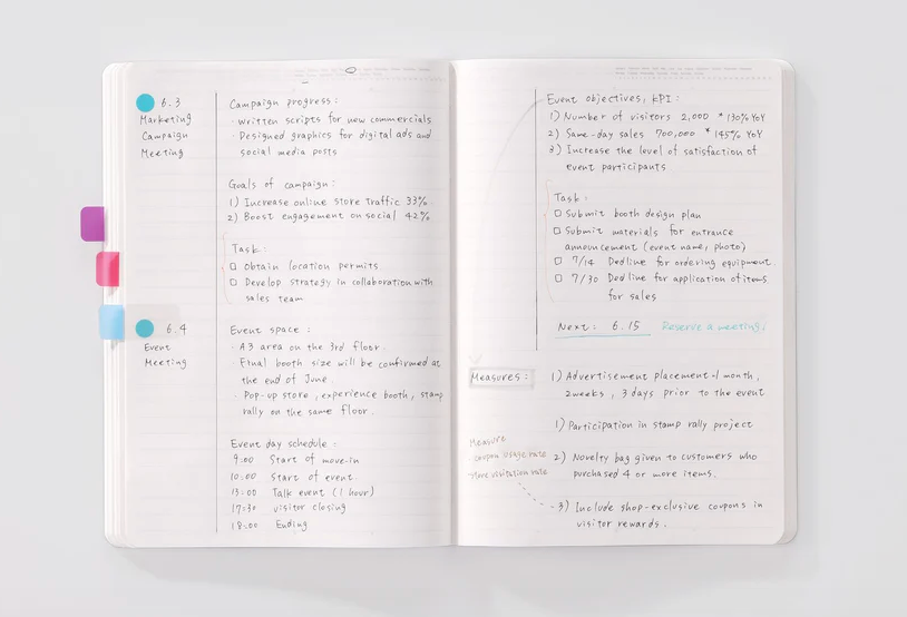 365 Days Ruled Notebook - Blue / A5