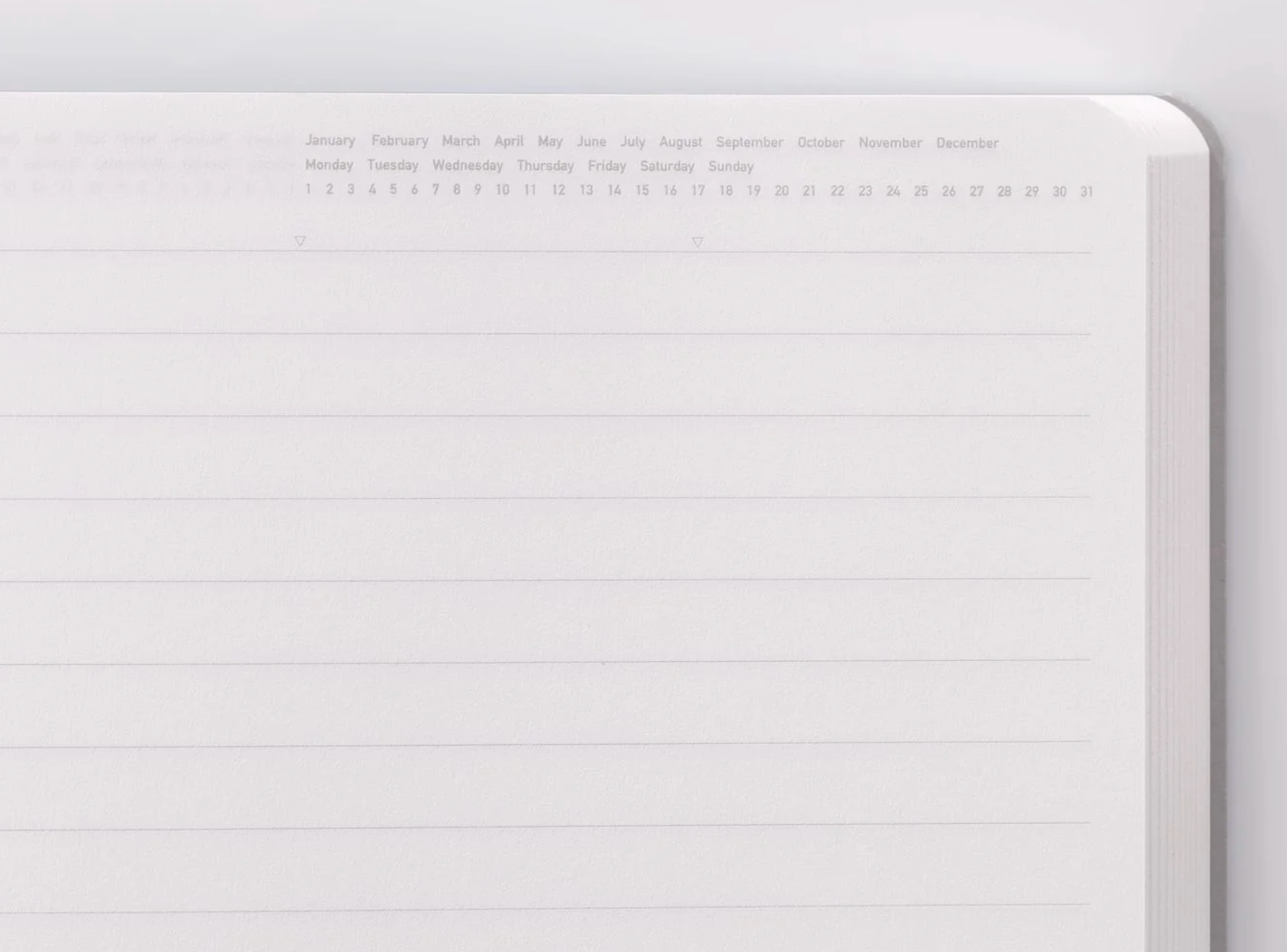 365 Days Ruled Notebook - Blue / A5