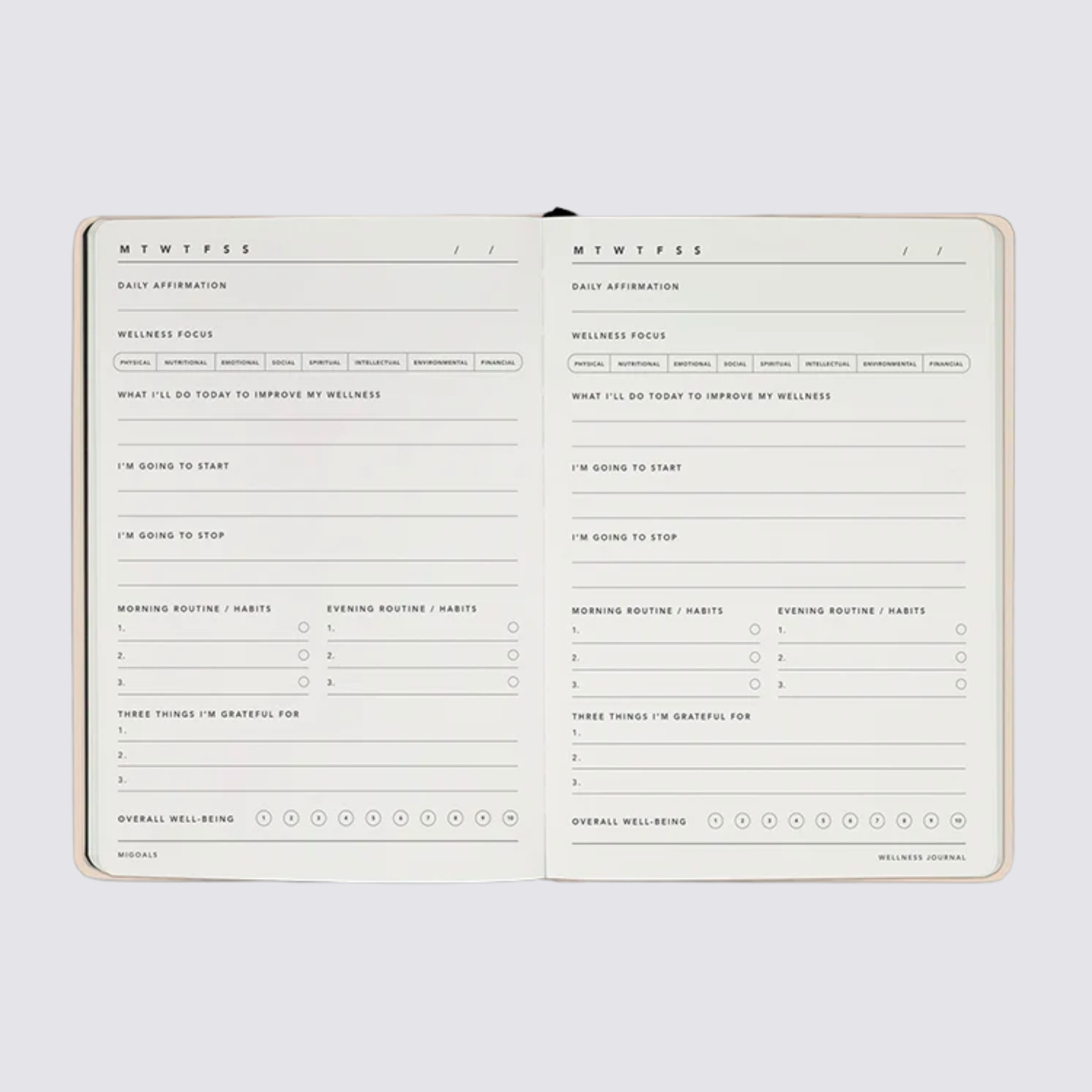 Wellness Journal - Black