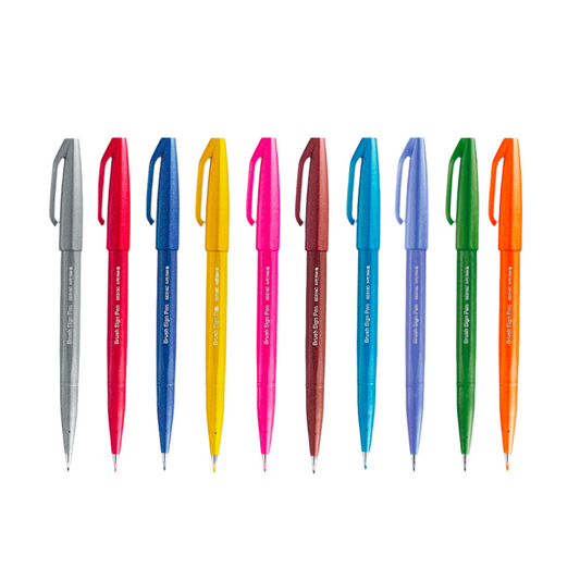 Brush Sign Pen - Set of 10 Primary