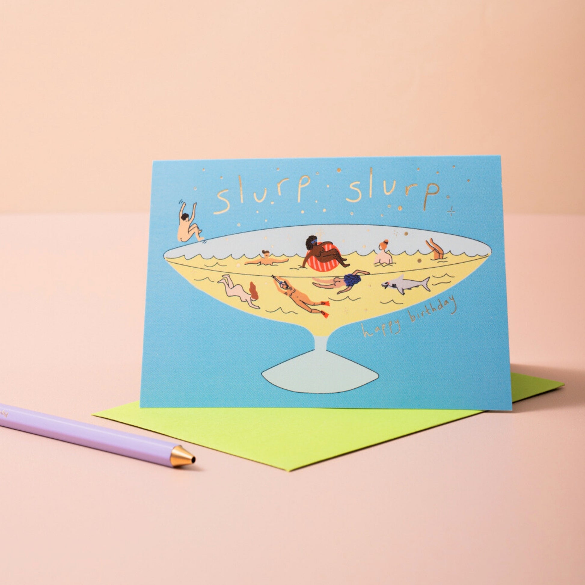 Slurp Slurp Birthday Card