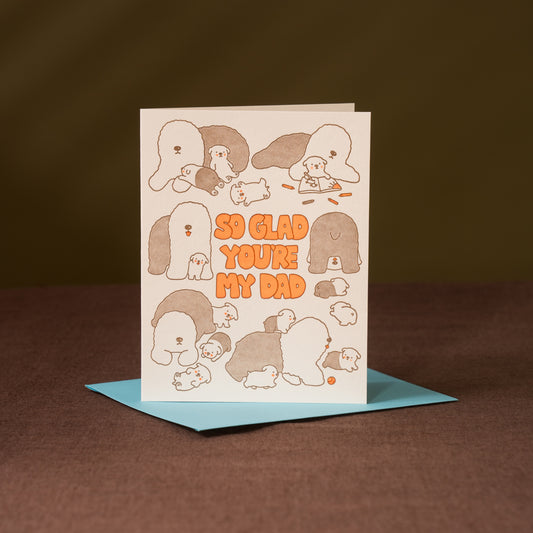 So Glad You're My Dad Sheepdogs Card