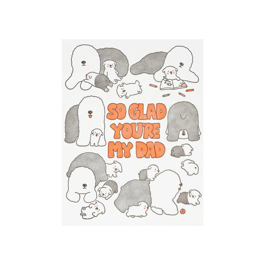 So Glad You're My Dad Sheepdogs Card
