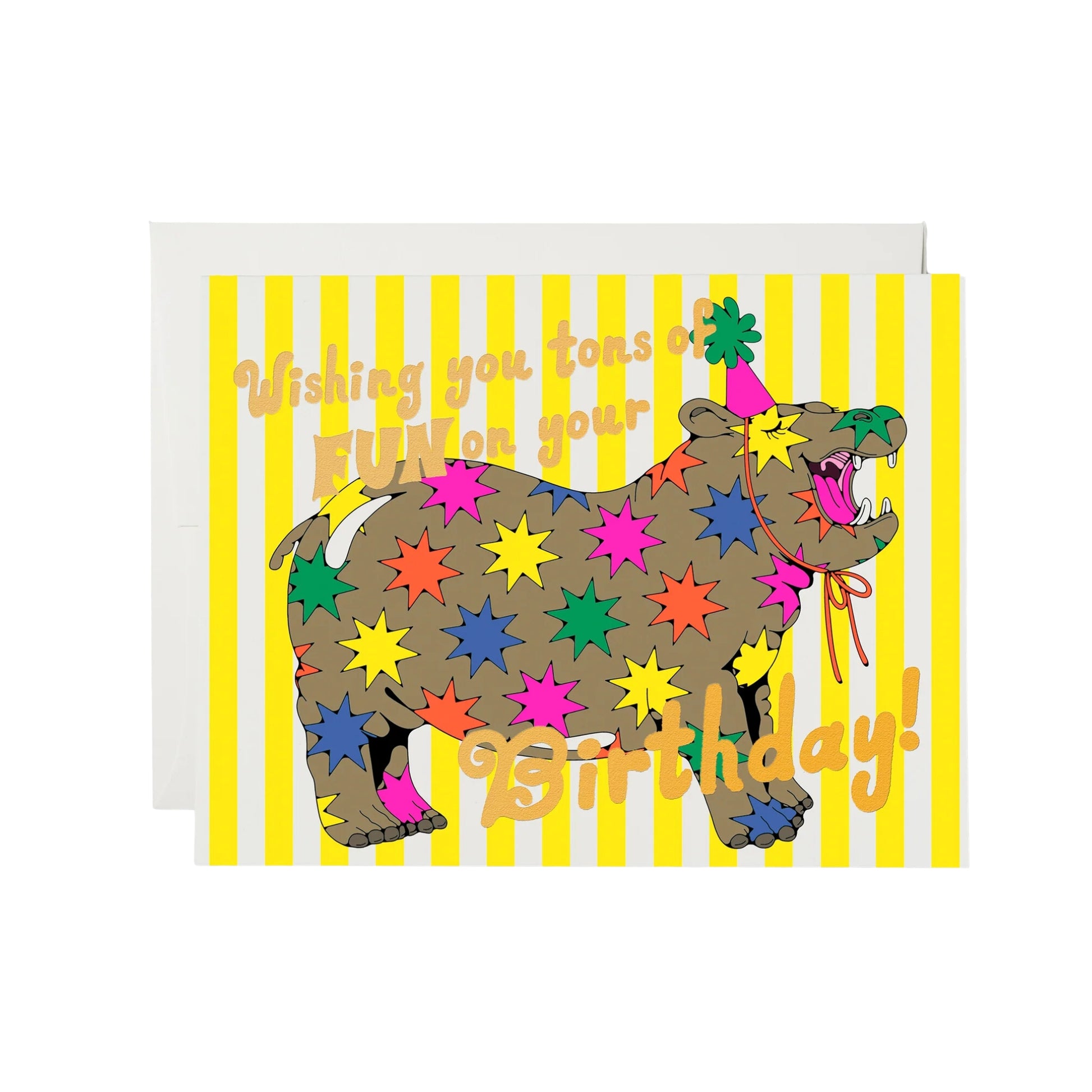 Star Hippos Birthday Card