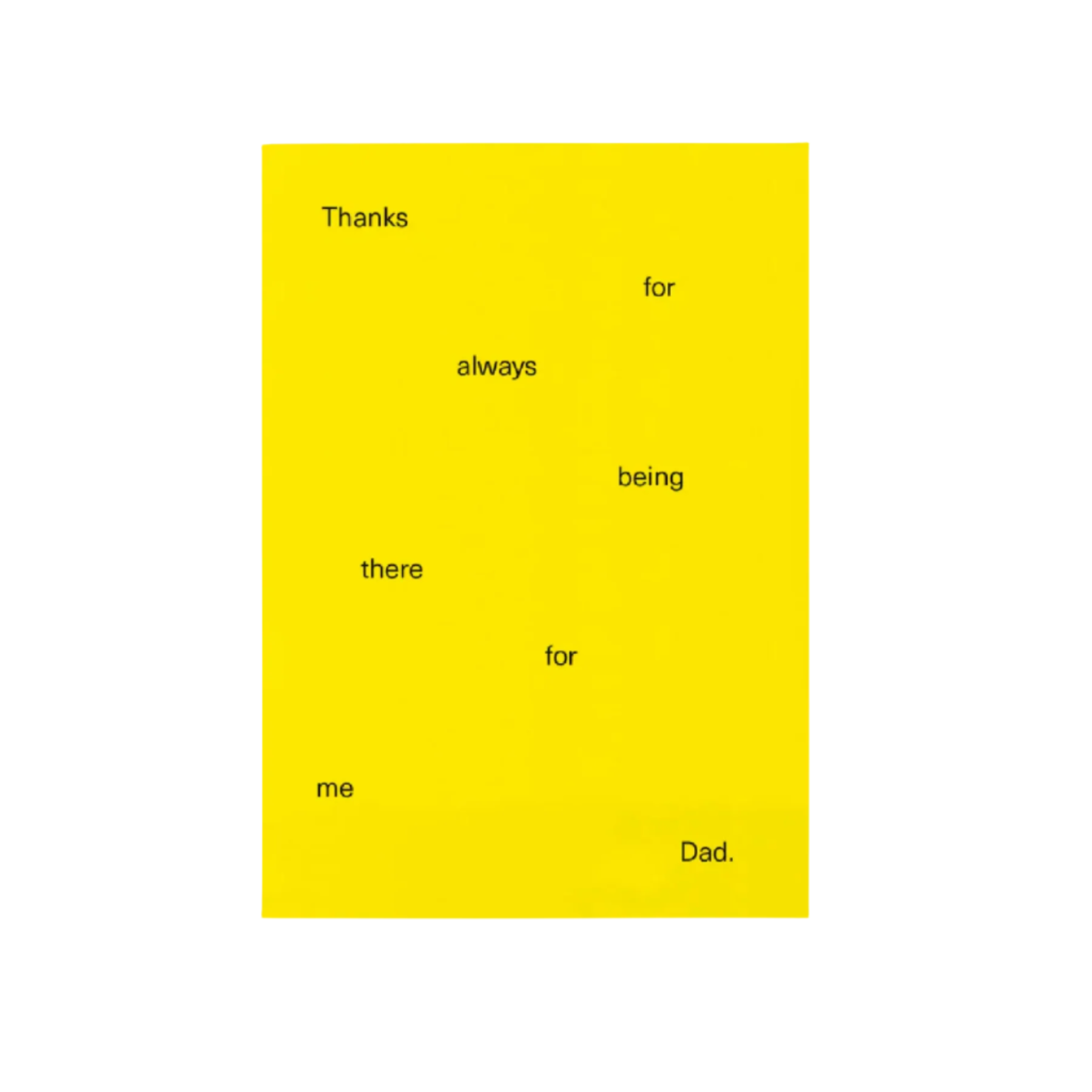 Thanks Dad Card