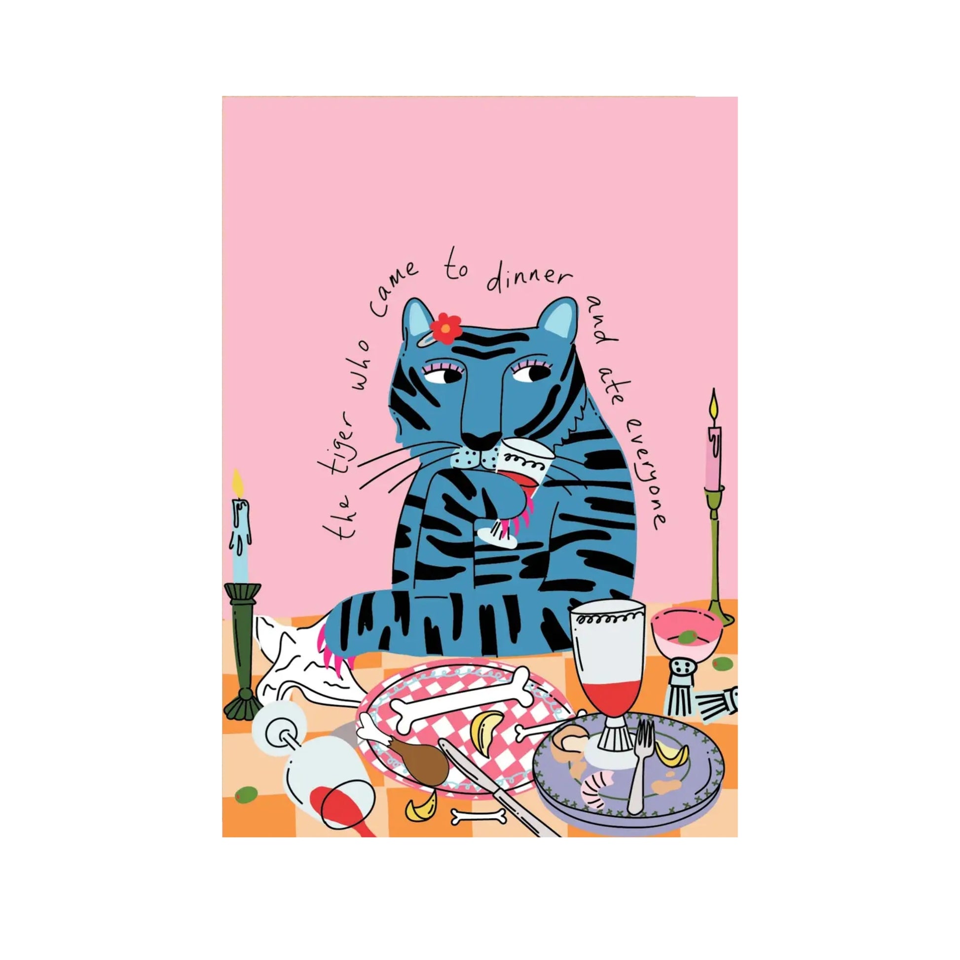 The Tiger Who Came To Dinner and Ate Everyone Card
