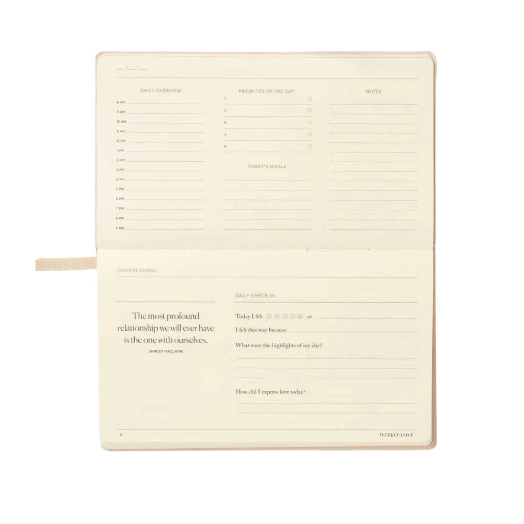 Weekly Self Love Planner