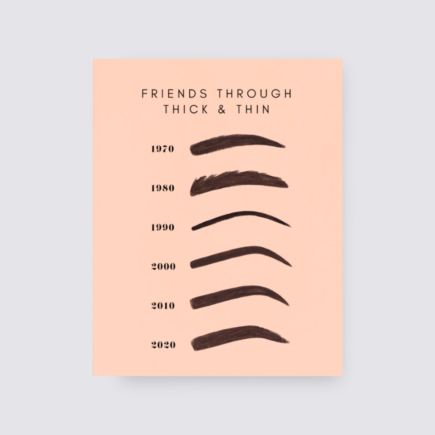 Thick and Thin greetings card