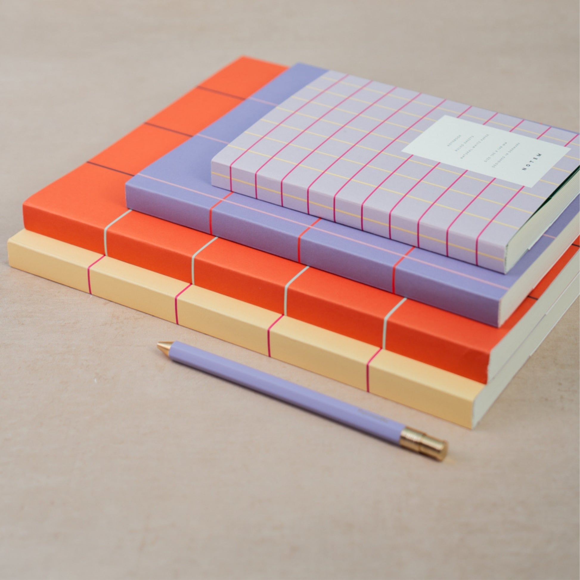 Uma Ruled Notebook - Large / Yellow Check