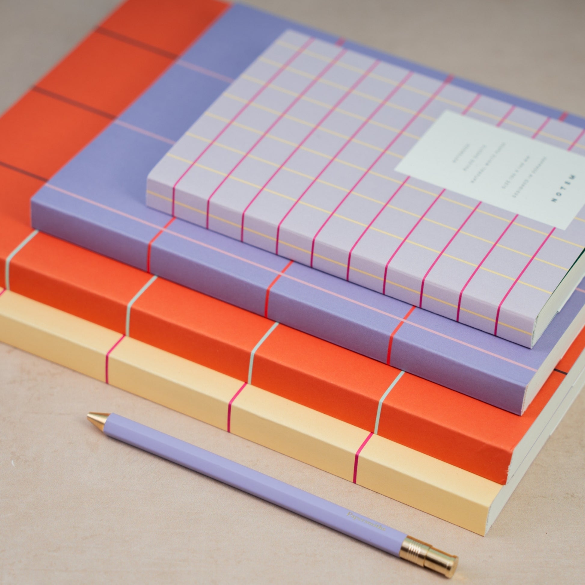 Uma Ruled Notebook - Large / Yellow Check