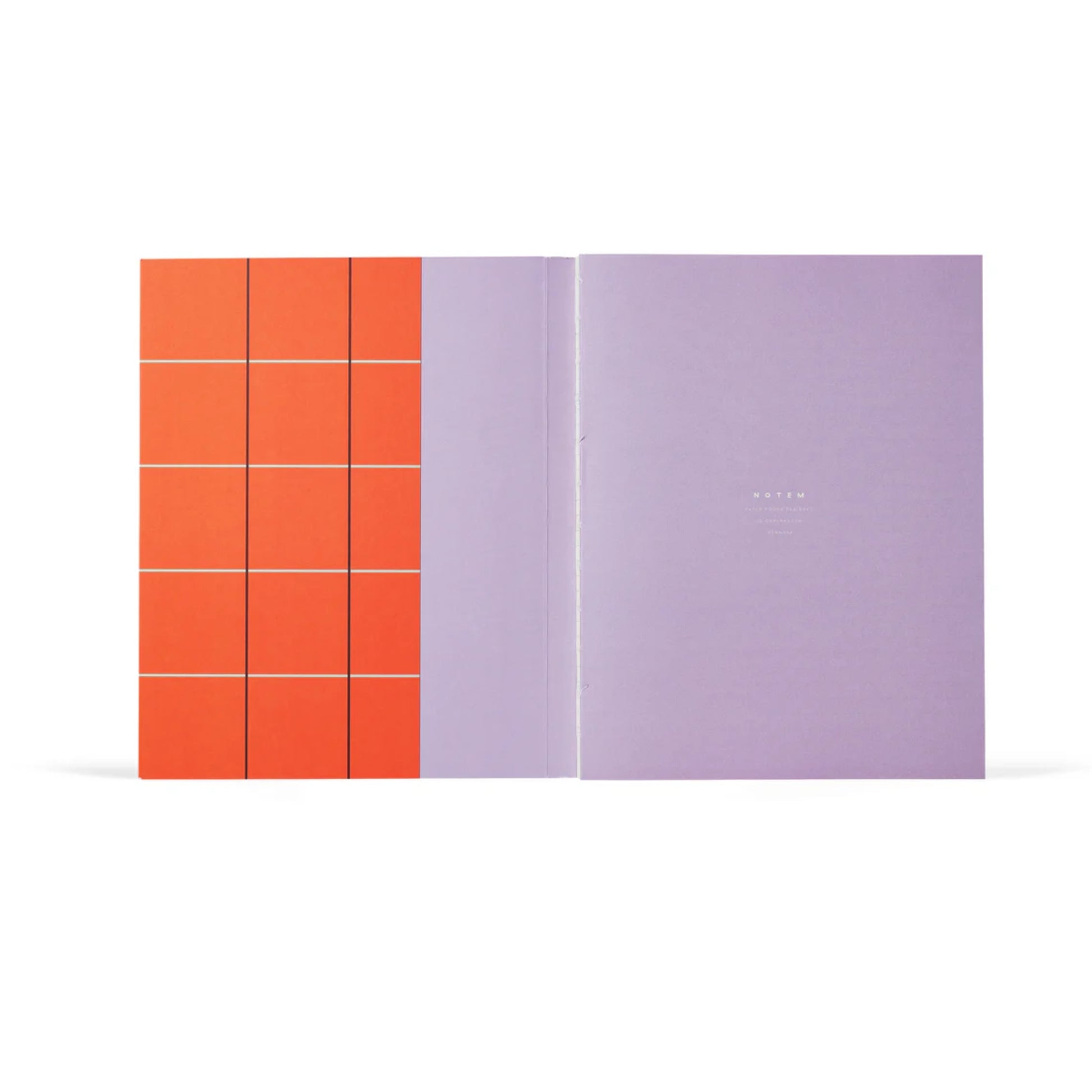 Uma Ruled Notebook - Large / Orange Check