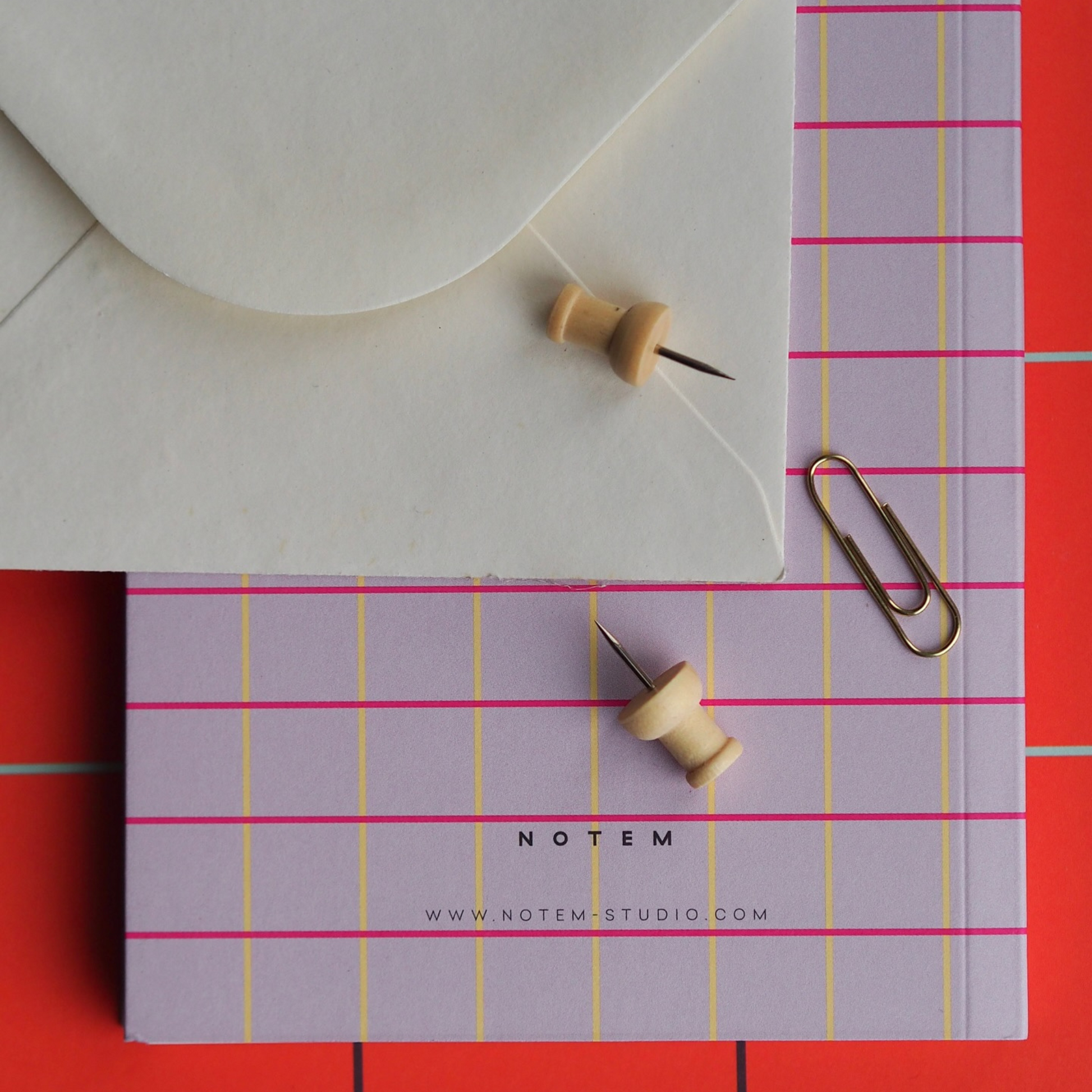 Uma Ruled Notebook - Small / Lavender Check