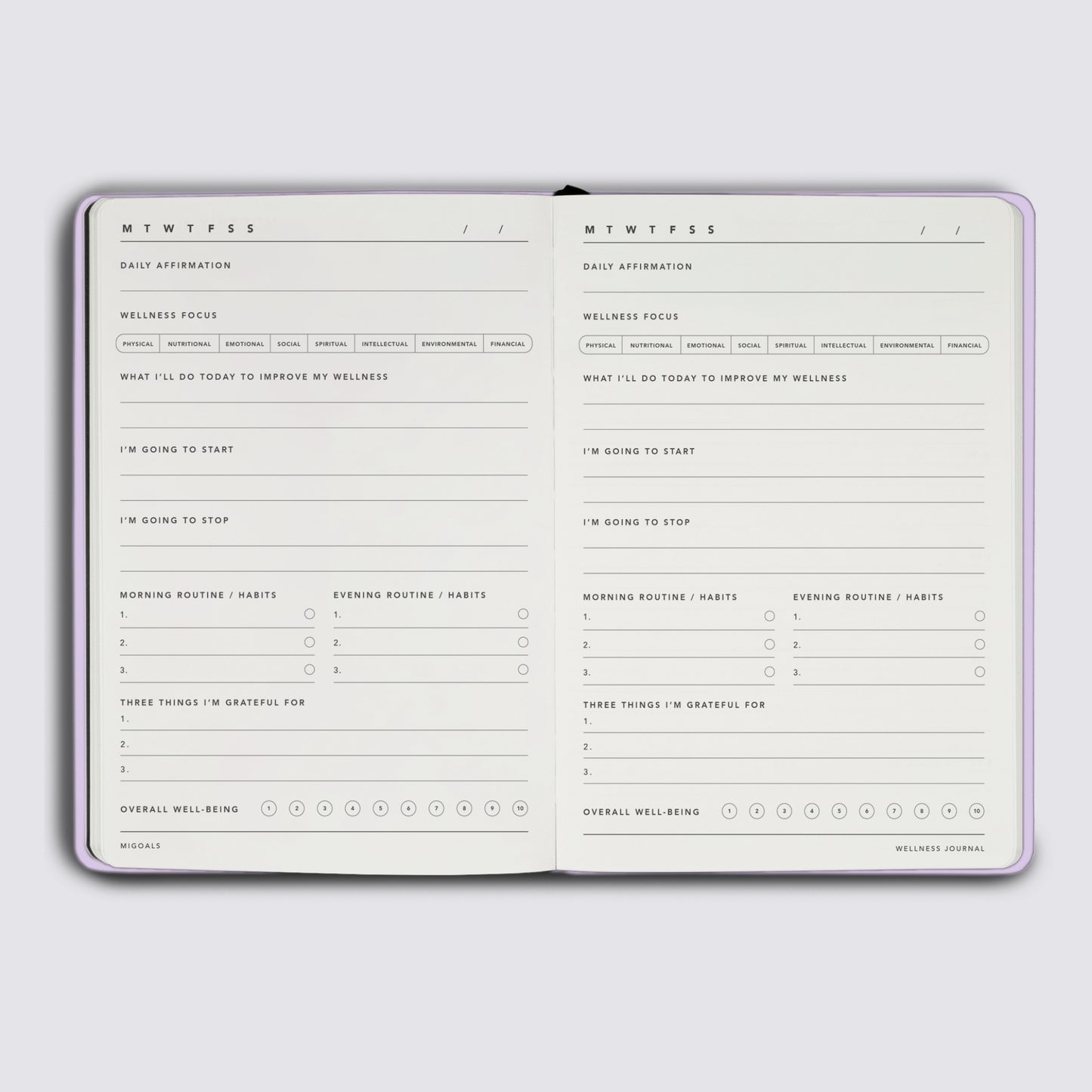 Wellness Journal Inners