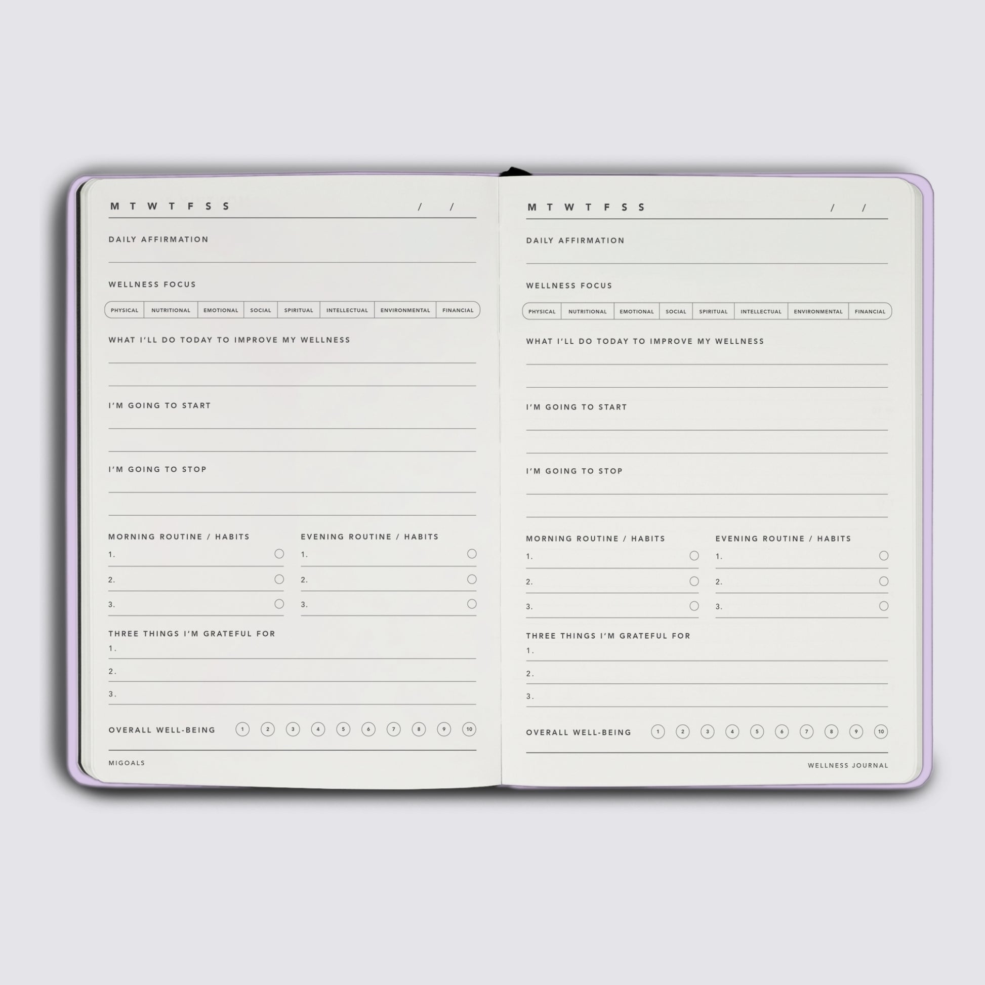 Wellness Journal - Teal