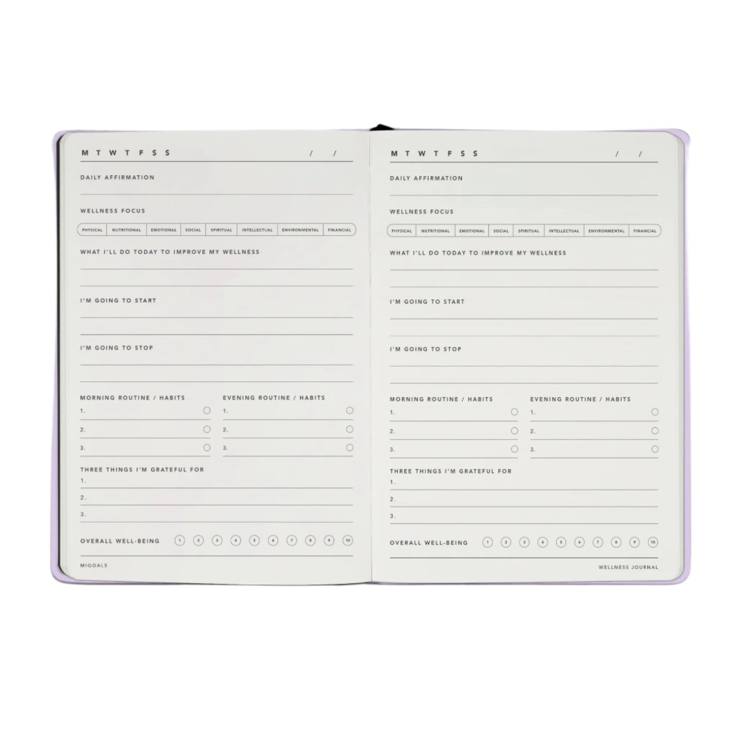 Wellness Journal Inside