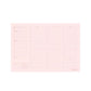 Pink planner insert with grid layout on a white background