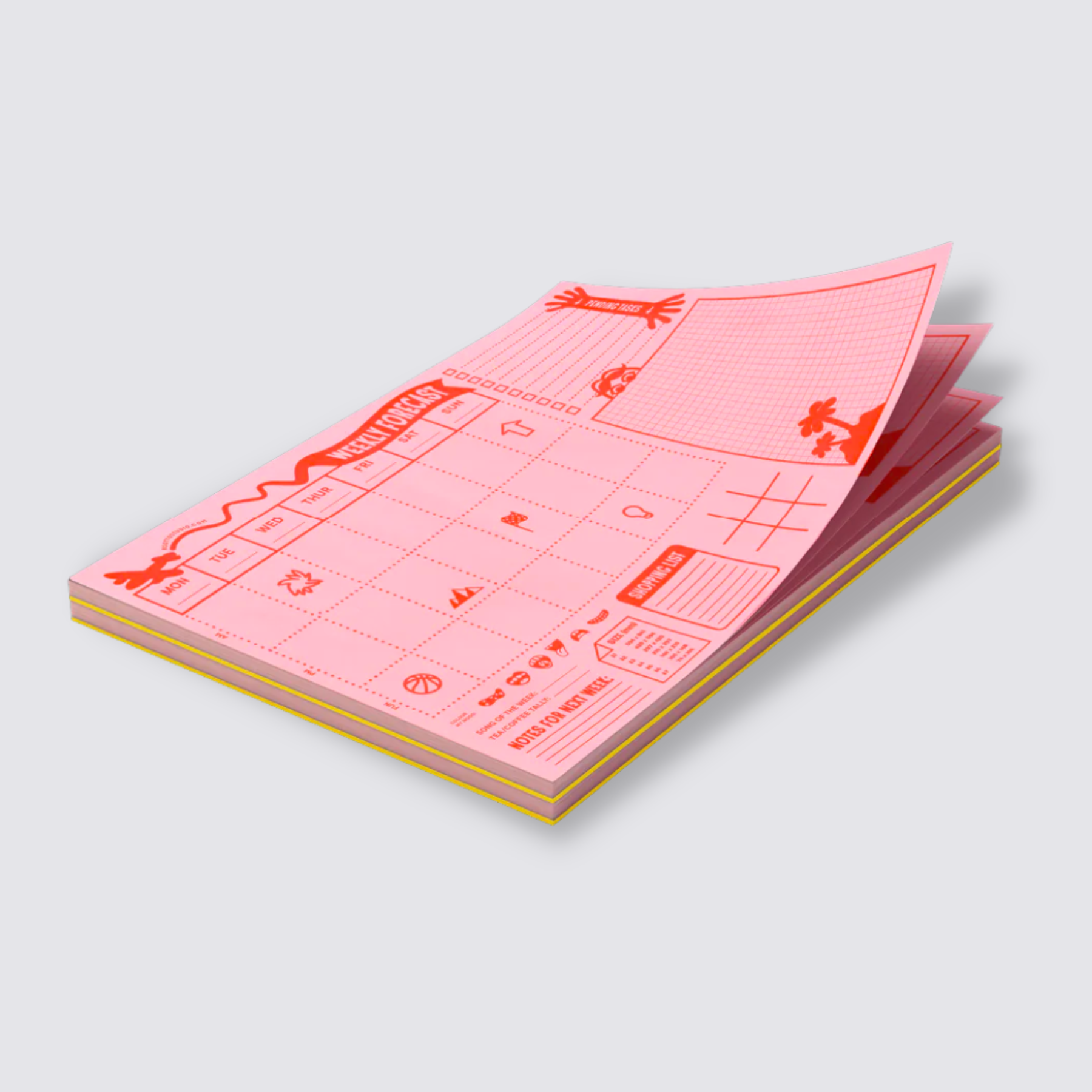 Weekly Desk Pad - Pink