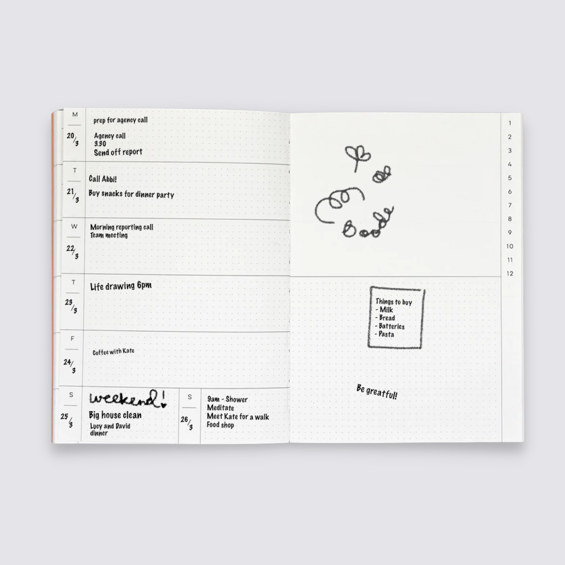 Weekly Undated Planner A5 - Hudson