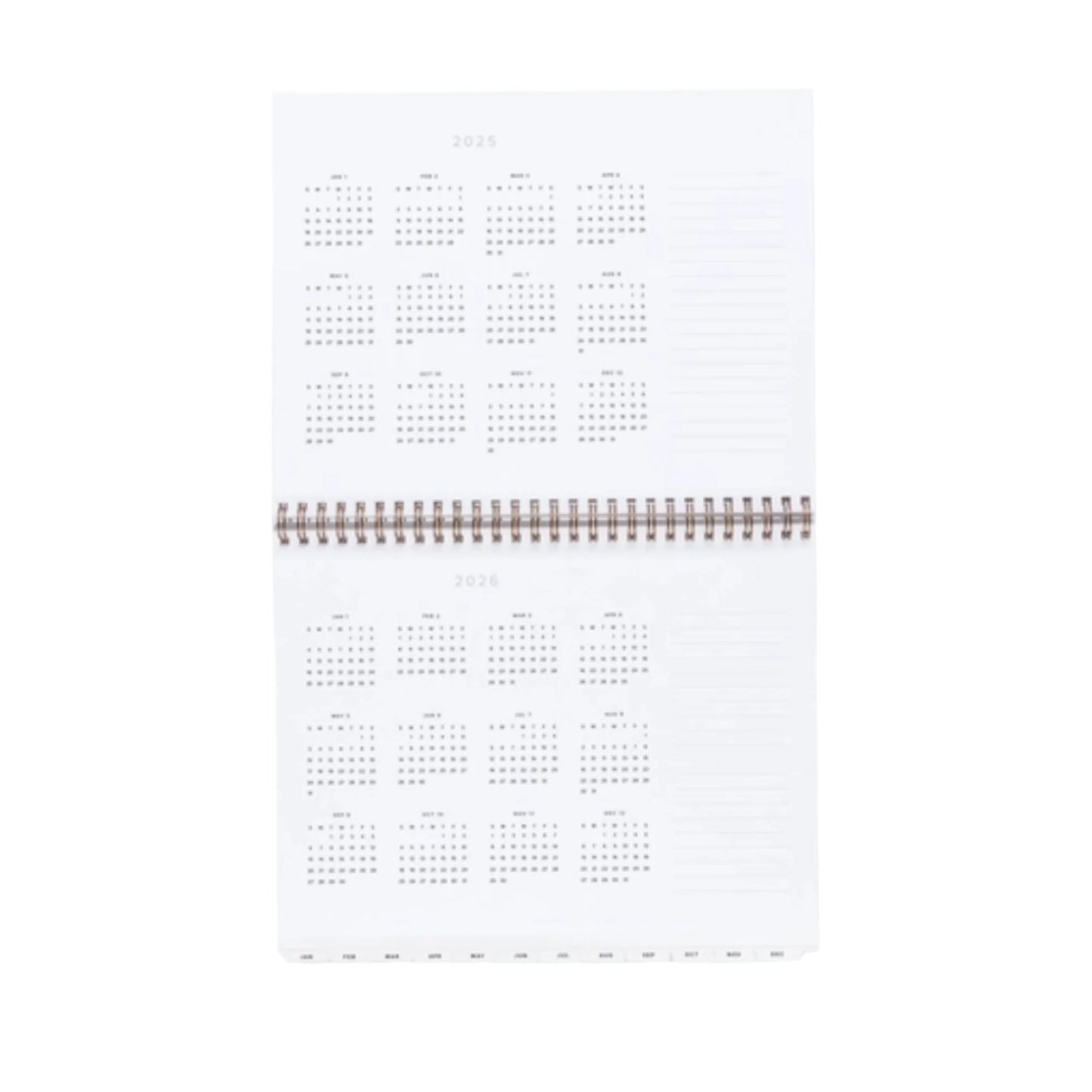 2025 dated planner wire binding