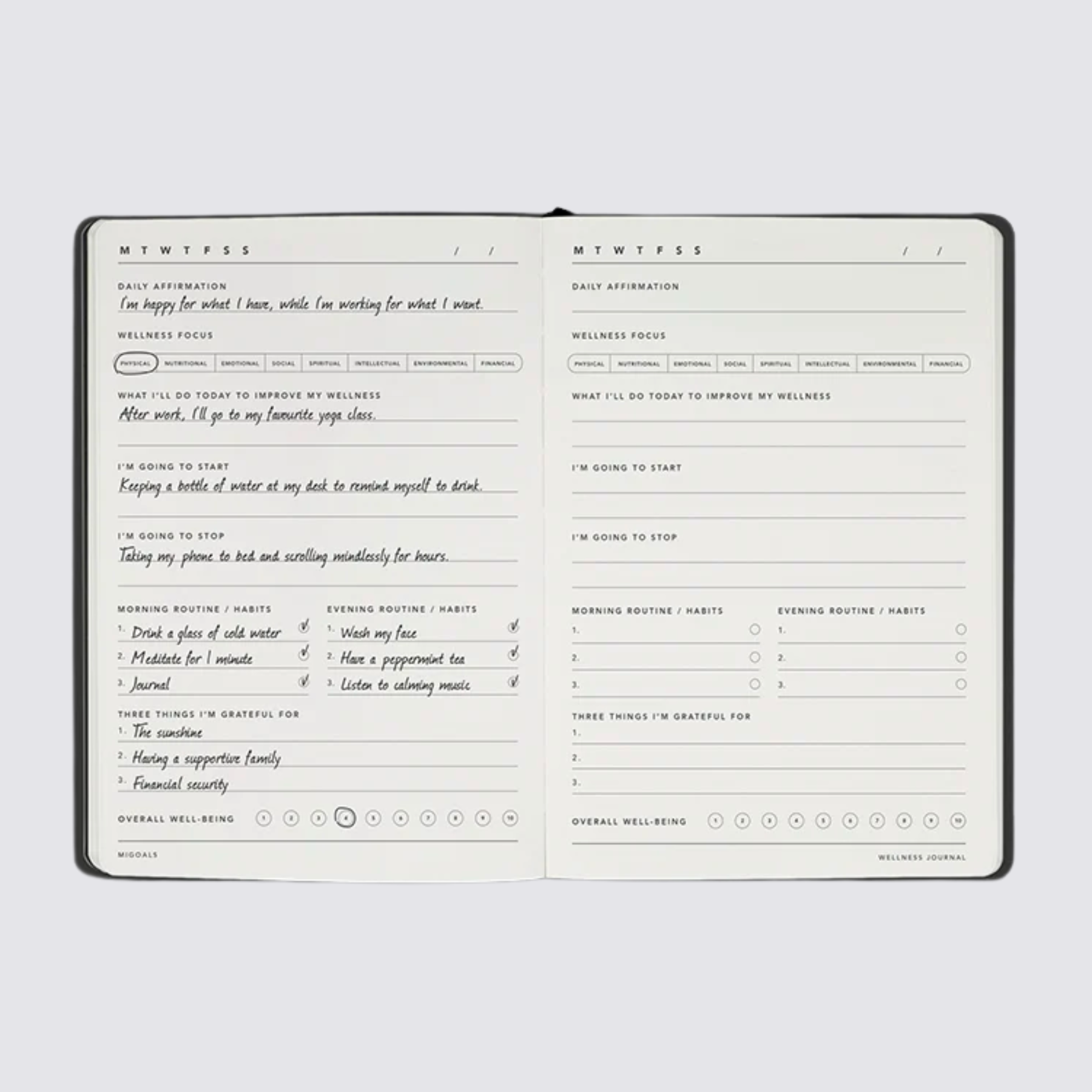 Wellness Journal - Black