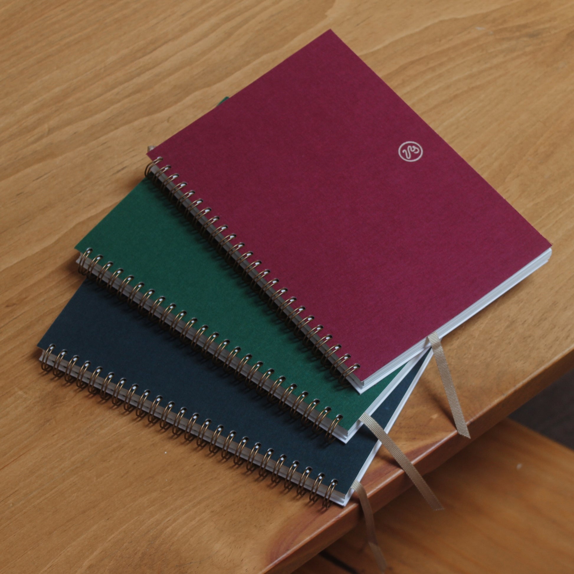 Wiro Bound Notebook - Mulberry Red