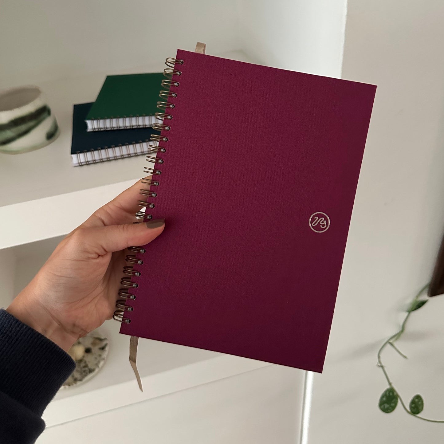 Wiro Bound Notebook - Mulberry Red