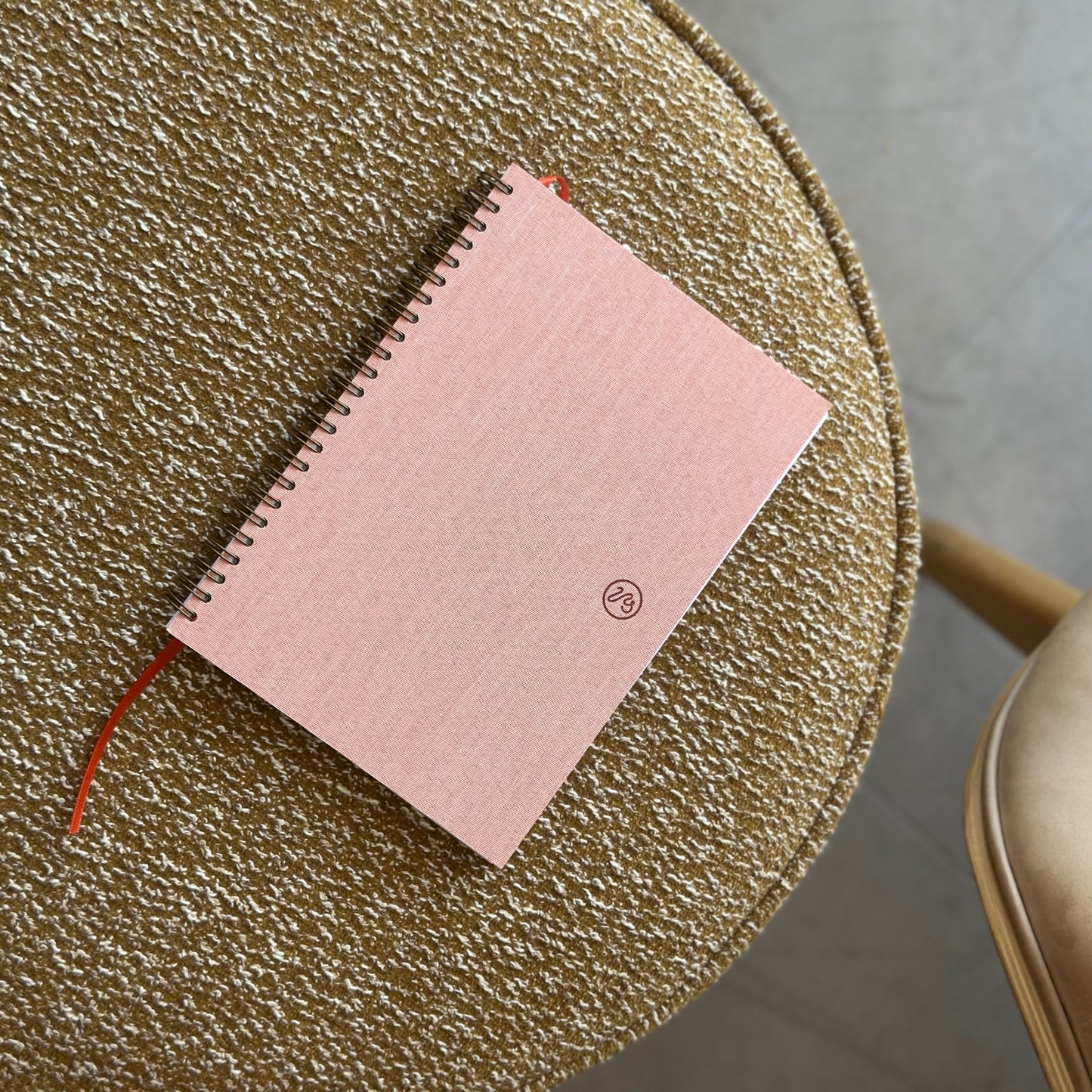 Wire Bound notebook in coral pink
