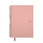 Wiro Bound Notebook in Recycled Linen in Coral