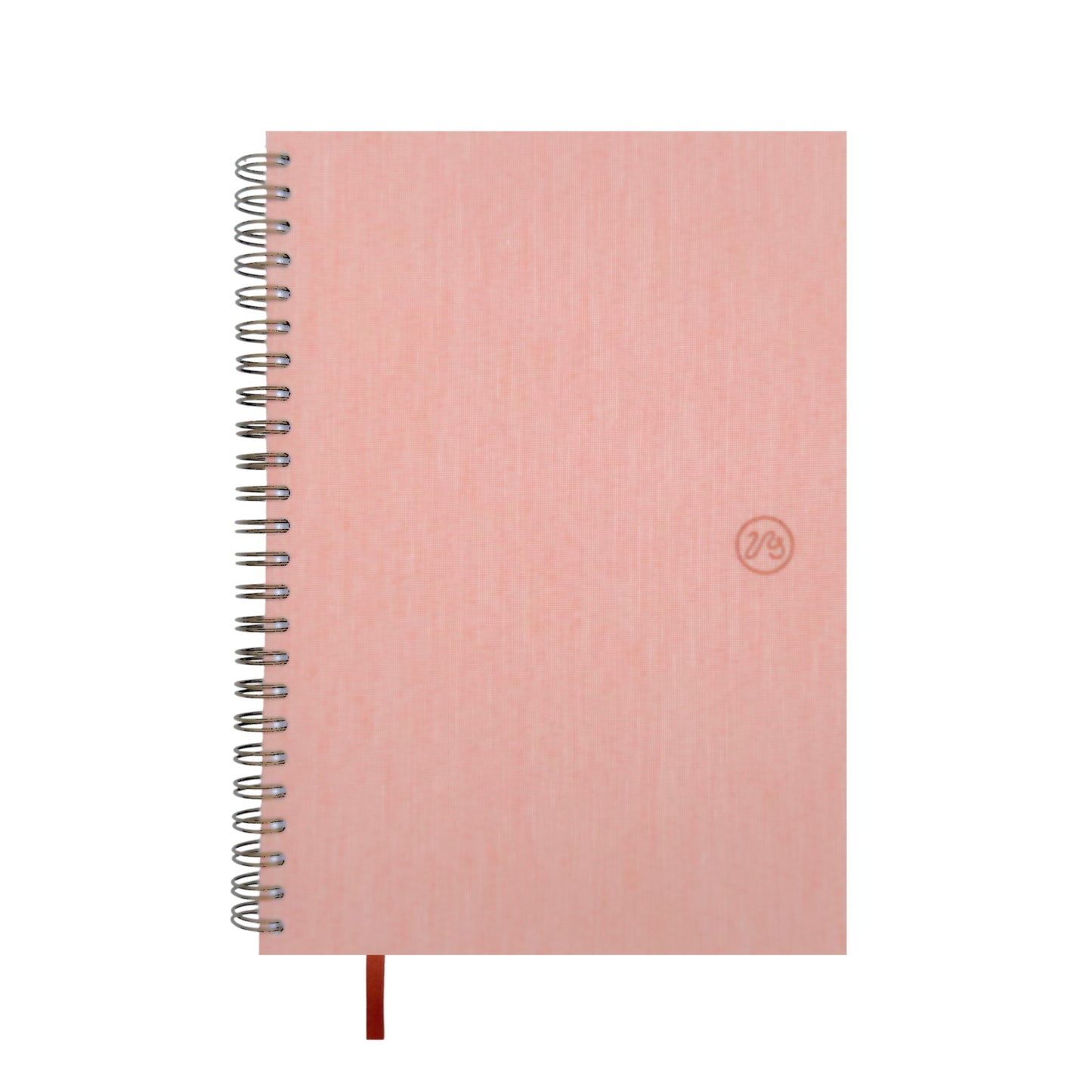 Wiro Bound Notebook in Recycled Linen in Coral