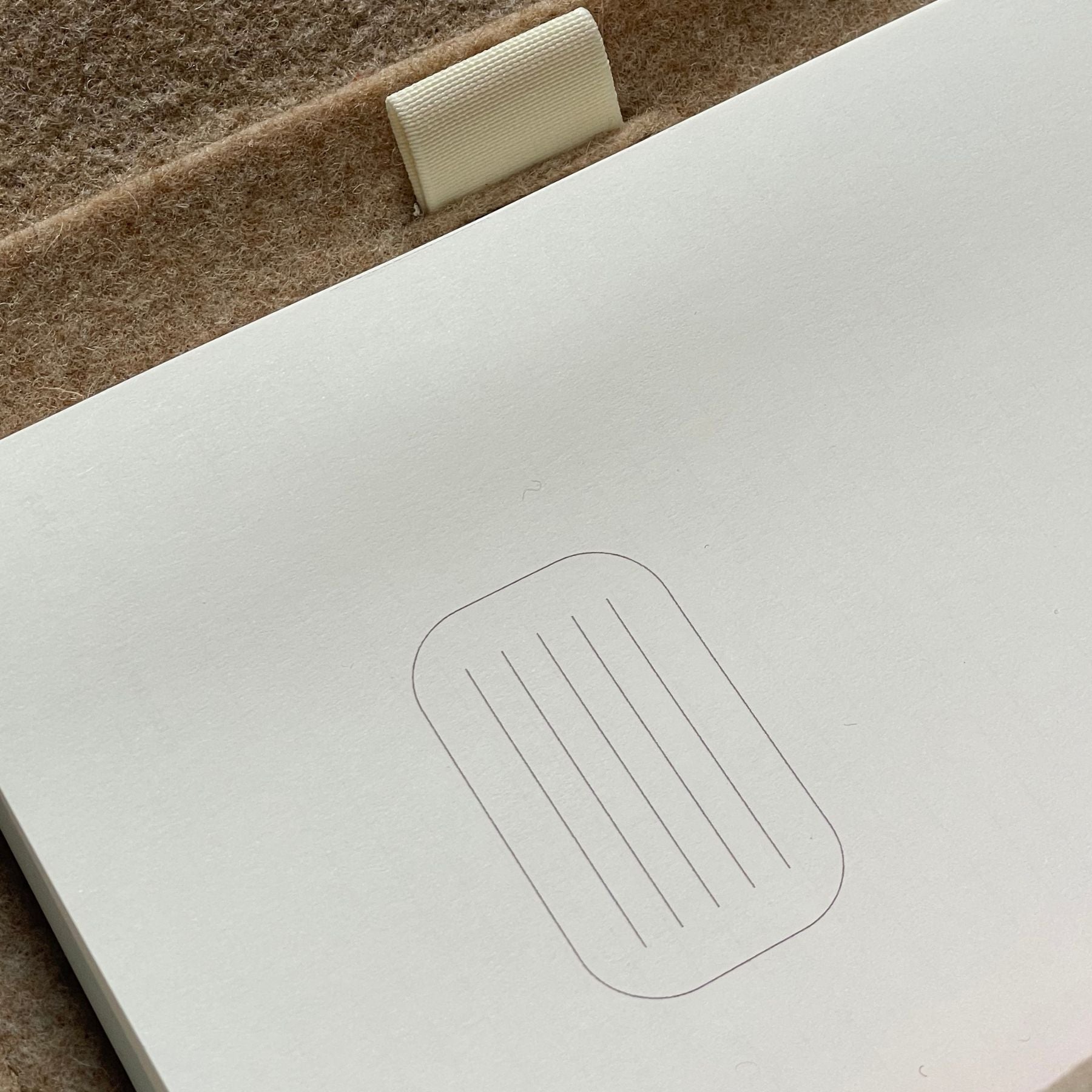 Woolen Notebook Case - Light Grey