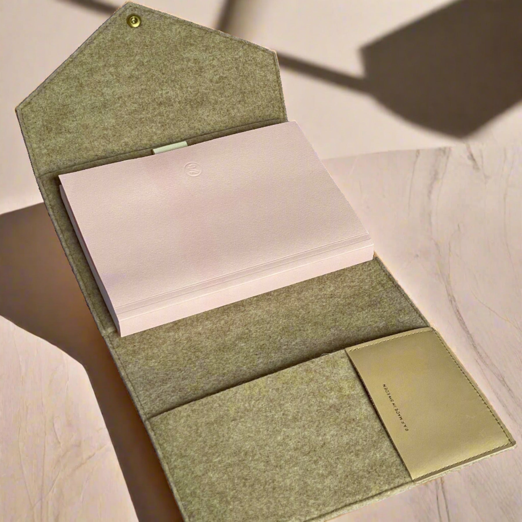 Woolen Notebook Case - Light Grey
